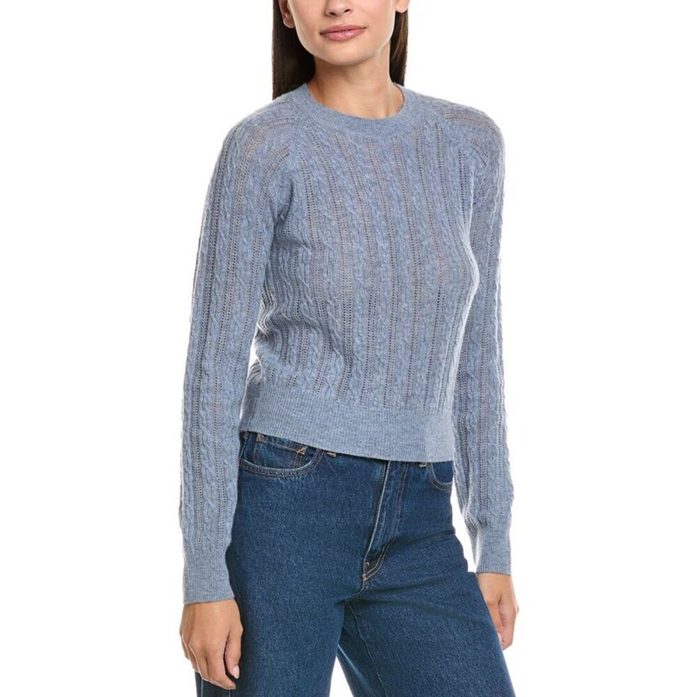 Naadam Womens  Wool & Cashmere-Blend Sweater, Blue